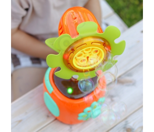 WOOPIE Słonecznikowa Elektryczna Maszyna Do Bąbelków Efekty Świetlne i Dźwiękowe