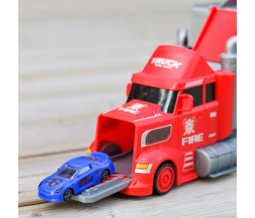 WOOPIE Zestaw Ciężarówka Laweta Garaż Tor Wyścigowy