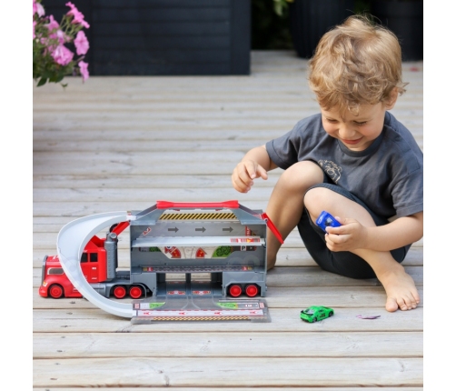 WOOPIE Zestaw Ciężarówka Laweta Garaż Tor Wyścigowy