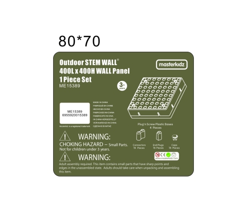 MASTERKIDZ Panel Ścienny Tablica Naukowa Kreatywna STEM Tablica na zewnątrz Outdoor