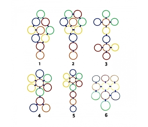 WOOPIE Zestaw do Gry w Klasy do Skakania Pierścienie Obręcze 10 szt