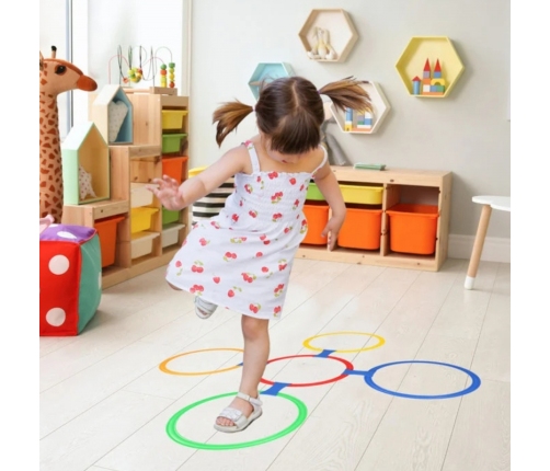 WOOPIE Zestaw do Gry w Klasy do Skakania Pierścienie Obręcze 10 szt