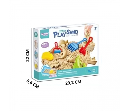 WOOPIE Piasek Kinetyczny 0,5 kg Zestaw Stolik z Foremkami