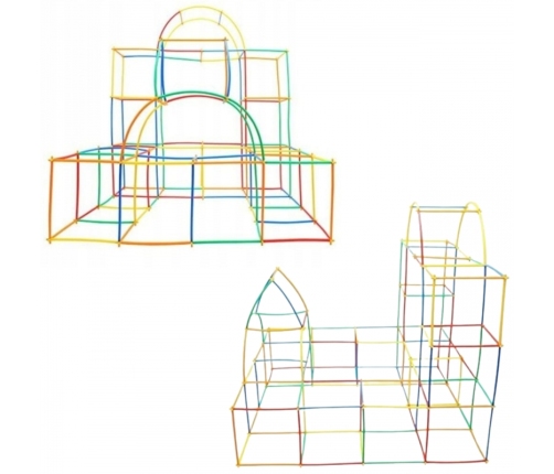 WOOPIE Klocki Konstrukcyjne Kolorowe Słomki 1200 el.