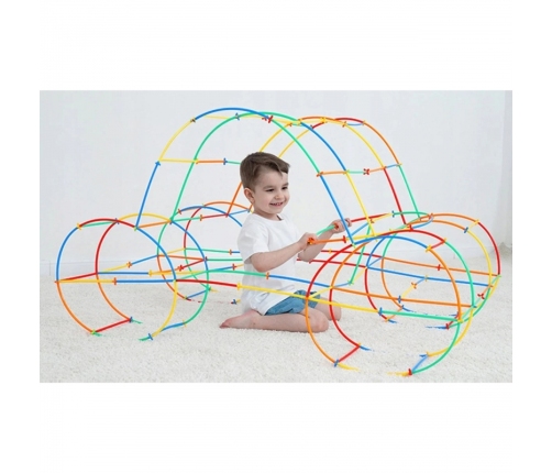 WOOPIE Klocki Konstrukcyjne Kolorowe Słomki 1200 el.