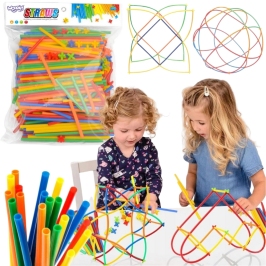 WOOPIE Klocki Konstrukcyjne Kolorowe Słomki 500 el. WOOPIE Klocki Konstrukcyjne Kolorowe Słomki 500 el.