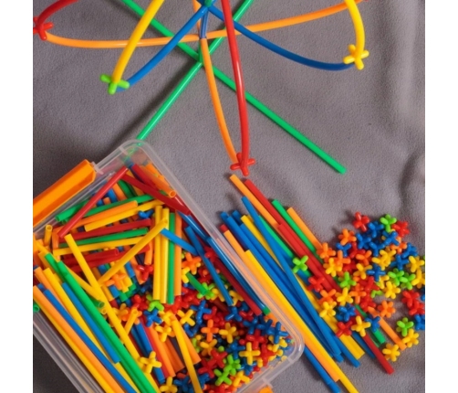 WOOPIE Klocki Konstrukcyjne Kolorowe Słomki 1000 el.