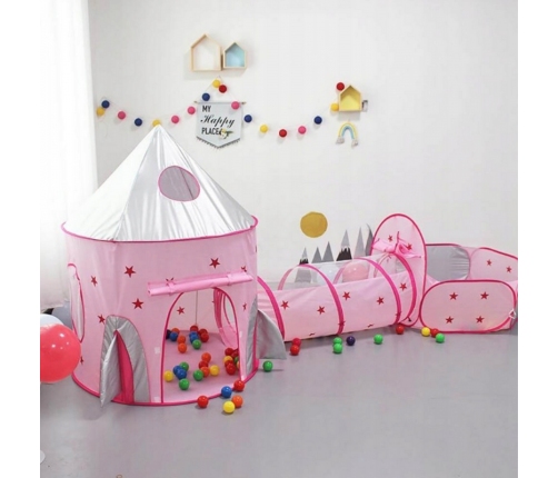 WOOPIE Namiot 3w1 Pałac Księżniczki XXL Domek Tunel Suchy Pałac