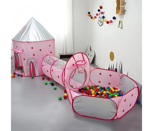 WOOPIE Namiot 3w1 Pałac Księżniczki XXL Domek Tunel Suchy Pałac