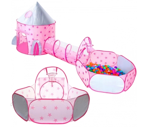 WOOPIE Namiot 3w1 Pałac Księżniczki XXL Domek Tunel Suchy Pałac