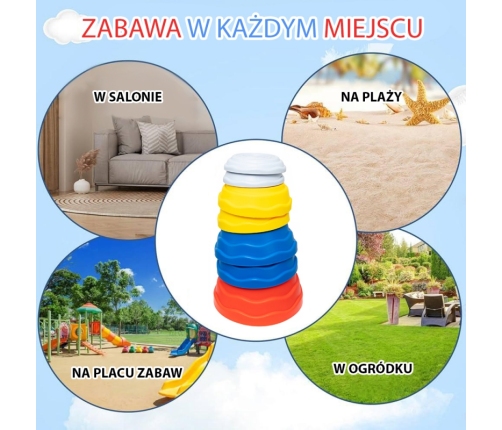 WOOPIE Kamienie Balansujące Sensoryczne Trening Równowagi 5 szt