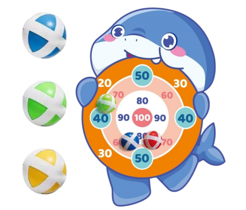 WOOPIE Gra Zręcznościowa w Rzutki na Rzepy Tarcza Rekin