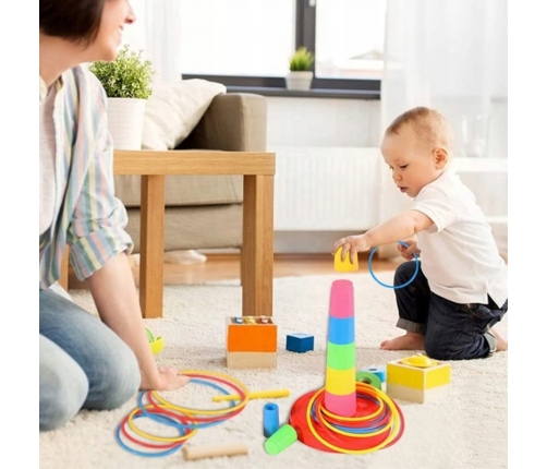 WOOPIE Gra Zręcznościowa Rzut do Celu Obręcze Ringo