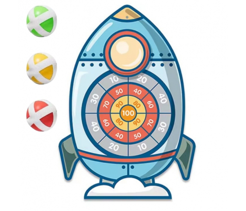 WOOPIE Gra Zręcznościowa w Rzutki na Rzepy Tarcza Rakieta