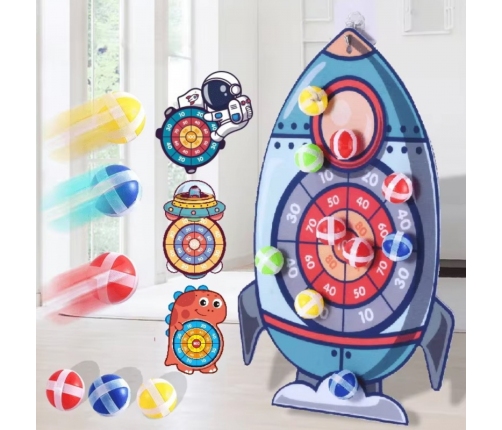 WOOPIE Gra Zręcznościowa w Rzutki na Rzepy Tarcza Rakieta