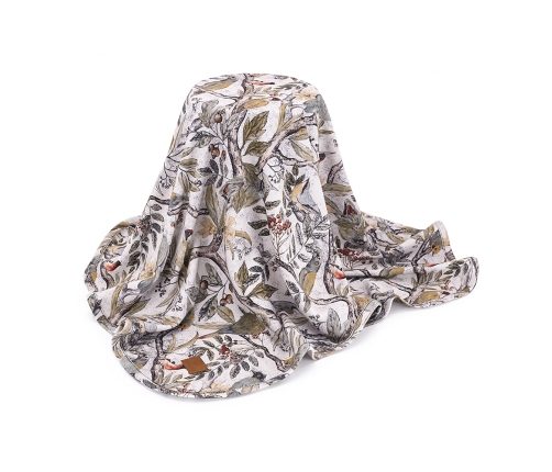 Kokvilnas pleds 120x170 cm Ornithology