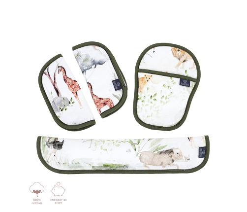 Zestaw osłonek na pasy do wózka - Sawanna