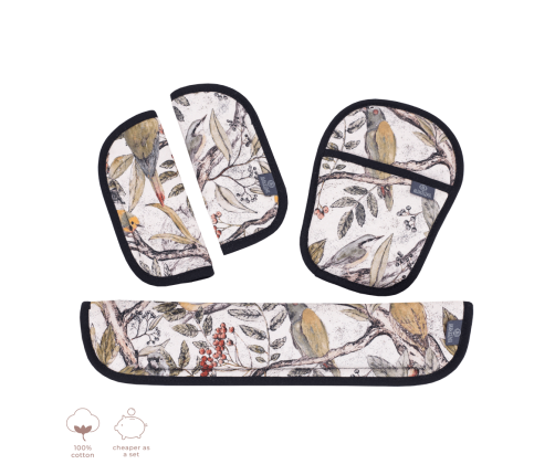 Zestaw osłonek na pasy do wózka - Ornithology