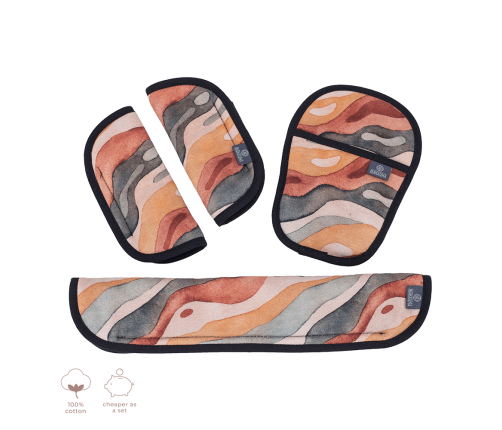 Zestaw osłonek na pasy do wózka - Rainbow Mountain