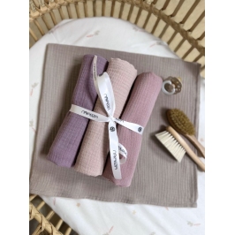 Kokvilnas muslīna autiņi 3 gab. Sepia Rose Kokvilnas muslīna autiņi 3 gab. Sepia Rose