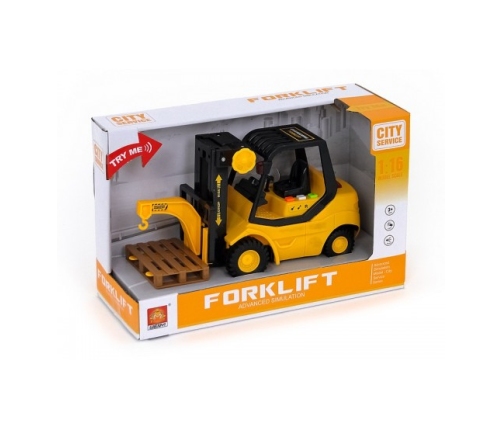 Вилочный погрузчик Forklift со светом и звуком 24 cm 488083