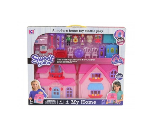 Кукольный домик (свет, звук) 18 деталей 40 cm 510227