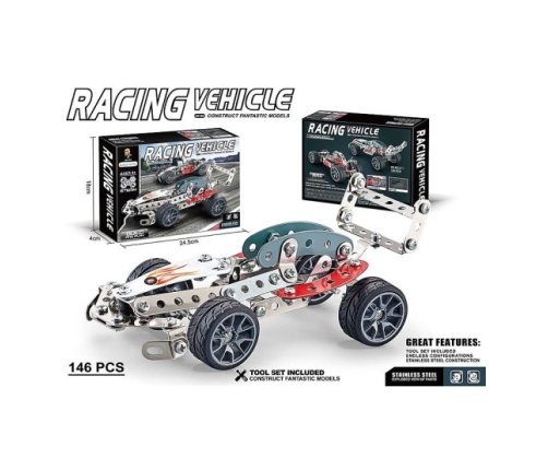 Металлический конструктор Машина 146 дет.  8+ 566637