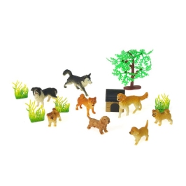 Собаки фигурки с будкой 18x8cm 576971