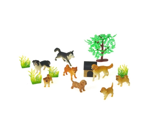 Собаки фигурки с будкой 18x8cm 576971