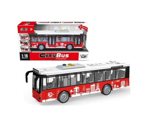 Автобус с открывающимися дверьми со светом и звуком, инерция 30 cm 577251