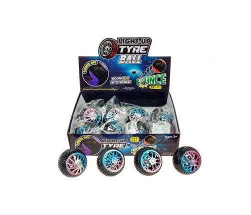 Bumbiņa ar gaismu Tire Ball 6,5 cm 616905