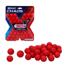Putu gumijas bumbiņas 50 gab. X-Shot Chaos ZURU 14 g+ CB46275