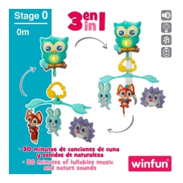 Muzikālais karuselis gultiņai 3in1 CB46704