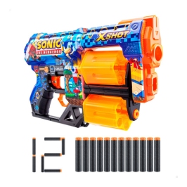 Pistole ar 12 porol. &scaron;autriņam līdz 27 m X-Shot Skins Sonic ZURU 8 g+ CB47133