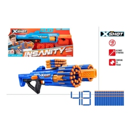 Pistole ar 48 porol. &scaron;autriņām līdz 27 m X-Shot Insanity Berzerko ZURU 8 g+ CB47146