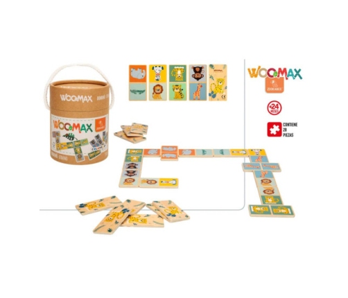 Koka domino 28 elementi ar bildēm Dzīvnieki 24 m+ CB47573