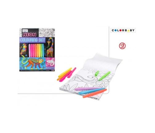 Раскраска с неоновыми маркерами Neon 3+ CB47743