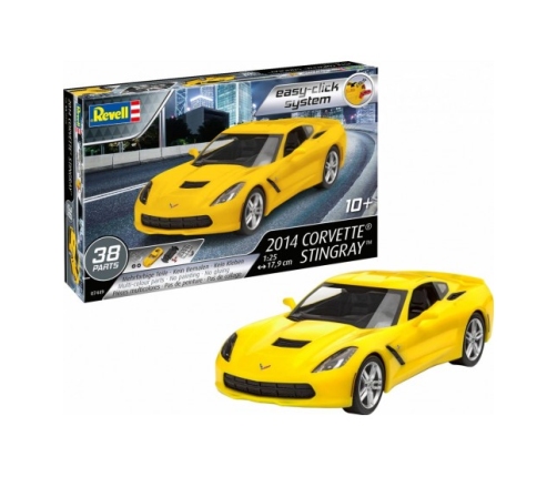 Модель 2014 Corvette Stingray - Easy Click System 1:24 38 шт. Revell 10+ 07449