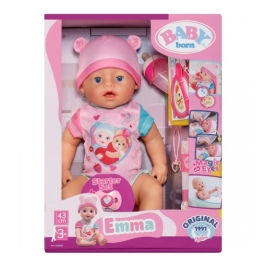 Baby Born Emma Doll, 43 cm (dzer, mazgājas, raud un izmanto podiņu) 834800