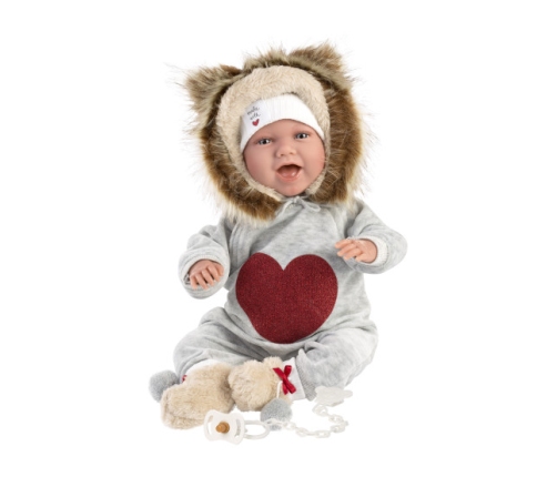 Lelle zīdainis puika Mimi 42 cm (raud, runā, ar mānekli, mīkstais ķermenis, lokas rokas un kājas) Spānija LL74046