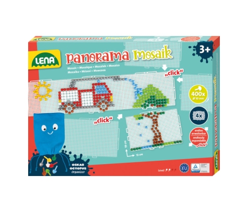 Мозаика 400 элементов 10 mm панорамная картина XL в чемоданчике Lena 3+ L35617