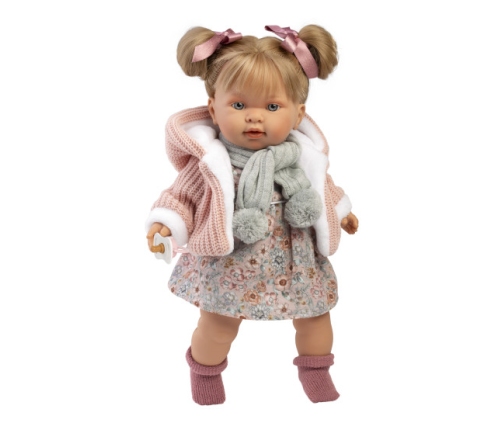 Lelle Aleksandra 42 cm, raud, runā, ar mānekli, mīkstais ķermenis Spānija LL42284