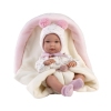 Lelle zīdainis Bimba meitene ar sedziņu un mānekli (vinila ķermenis) 35 cm Spānija LL63594