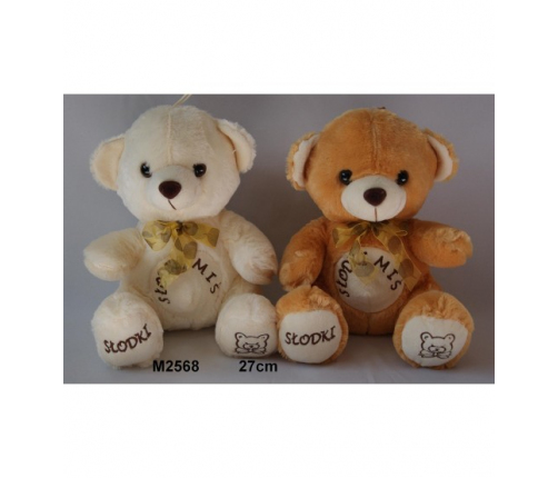 Плюшевый мишка 27 cm (M2568) белый/бежевый 111999