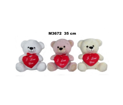 Plīša lacis ar sirdi LOVE 35 cm (M3672) dažādas 162076