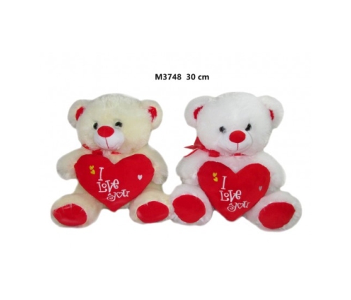 Плюшевый мишка 30 cm с сердцем I LOVE YOU  (M3748) разные 166708