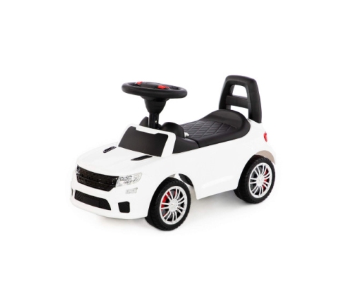 Машинка Каталка со звуковым сигналом SuperCar 1+ White PL84606