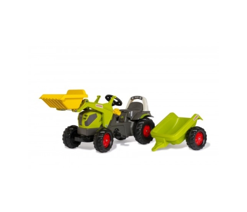 Pedāļu traktors ar kausu  un piekabi RollyKid CLAAS AXOS 240 (2,5-5 gadiem) Vācija 025169