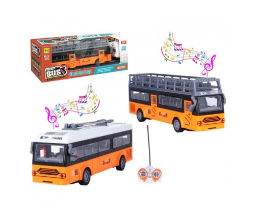 Радиоуправляемый троллейбус или автобус (батарейки, свет, музыка) 26 cm HW22085343
