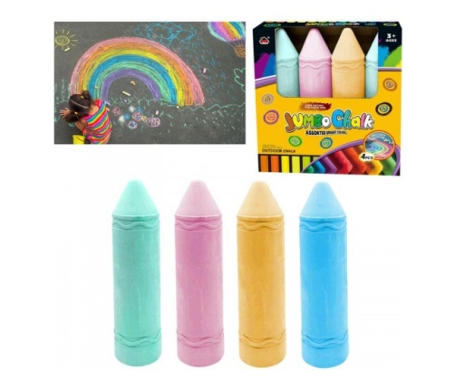 Asfalta krītiņi 4 krāsas HWJ004581